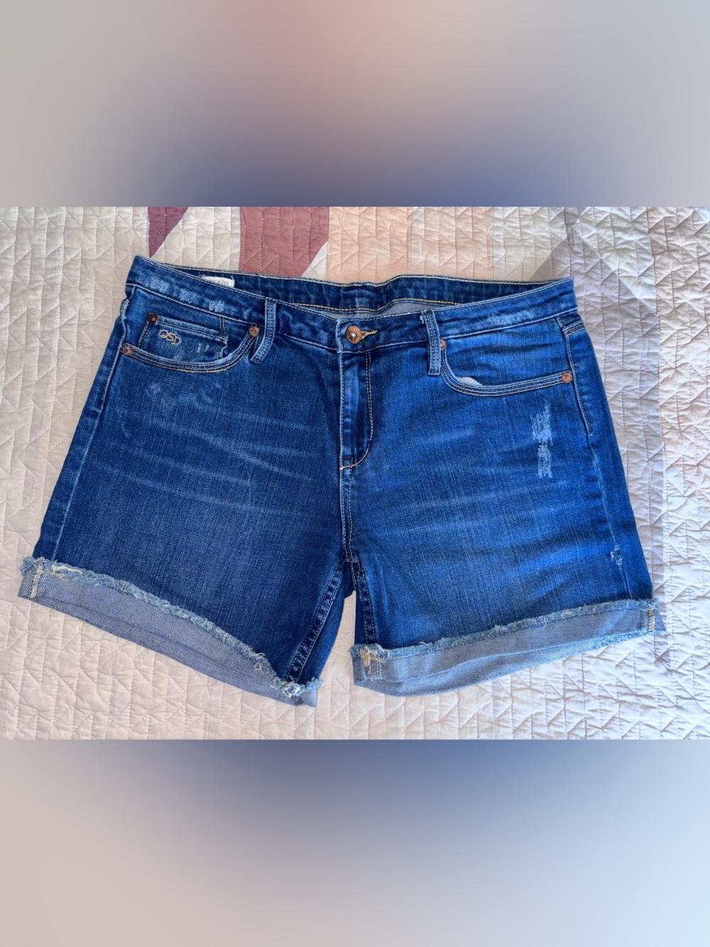QSD Quicksilver Women’s Midrise Cuffed Hem Denim Shorts Sz 9/29
